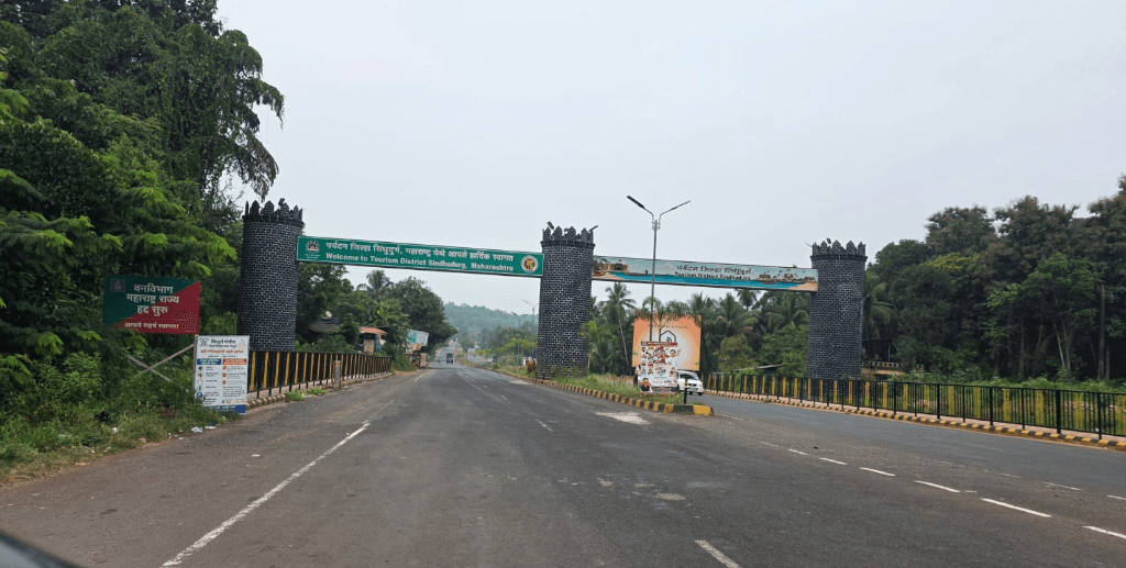 Maharashtra - Goa Border Tourism District Sindhudurg Entrance Gateway NH-66